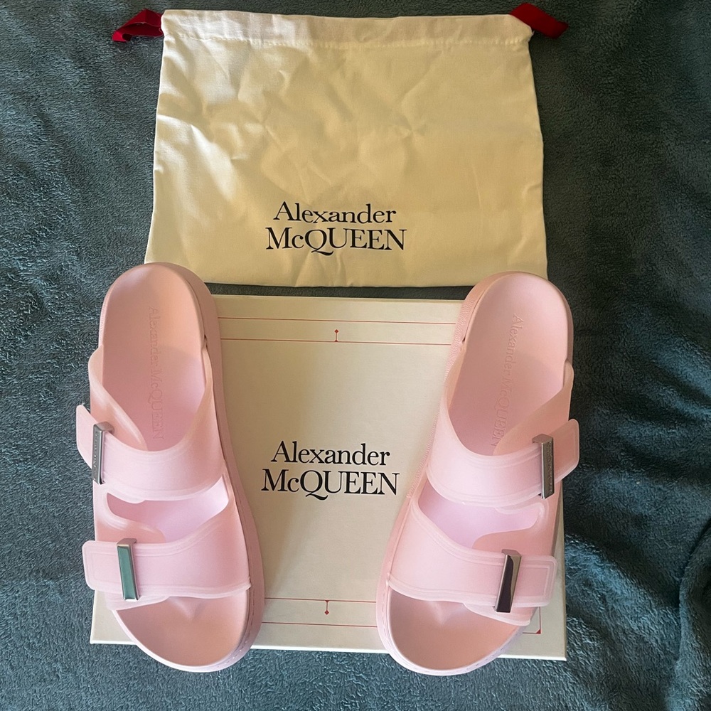 Alexander McQueen Pink Oversize Slide Sandal (Women)